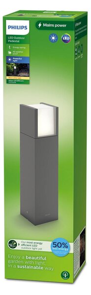 Philips Lampa ogrodowa stojąca Arbour, czarny, aluminium, nowoczesny