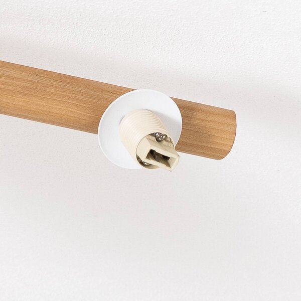 Lampa sufitowa Estera TK Lighting, możliwość ściemniania, jasne drewno, salon / jadalnia, szkło
