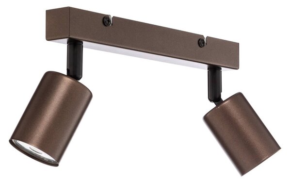Reflektor sufitowy Top, regulowany, brązowy, 2-punktowy, liniowy Top TK Lighting, możliwość ściemniania, brązowy / rdzawy, salon / jadalnia, metal, nowoczesny