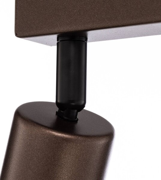 Reflektor sufitowy Top, regulowany, brązowy, 2-punktowy, liniowy Top TK Lighting, możliwość ściemniania, brązowy / rdzawy, salon / jadalnia, metal, nowoczesny