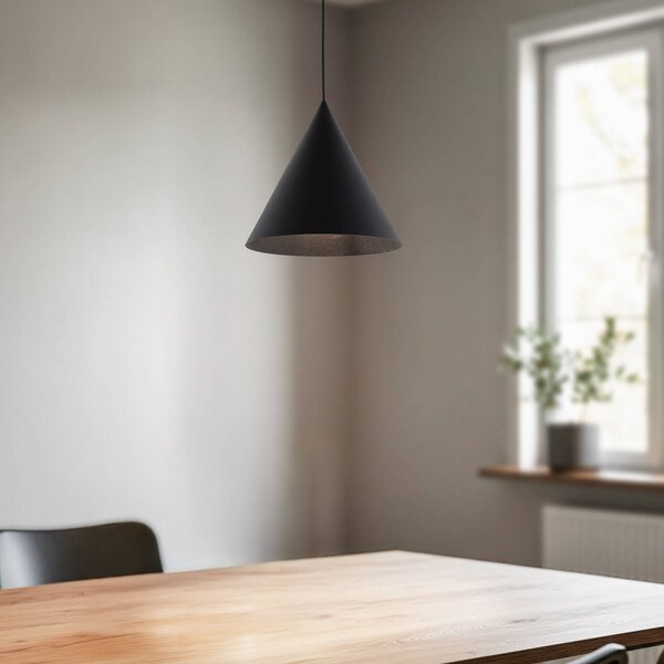 Lampa wisząca Cono TK Lighting, możliwość ściemniania, czarny, salon / jadalnia, metal, nowoczesny