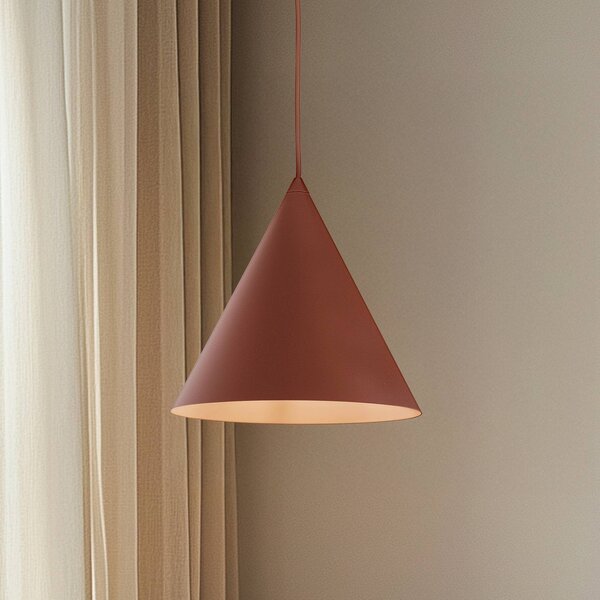 Lampa wisząca Cono TK Lighting, możliwość ściemniania, czerwony, salon / jadalnia, metal, nowoczesny