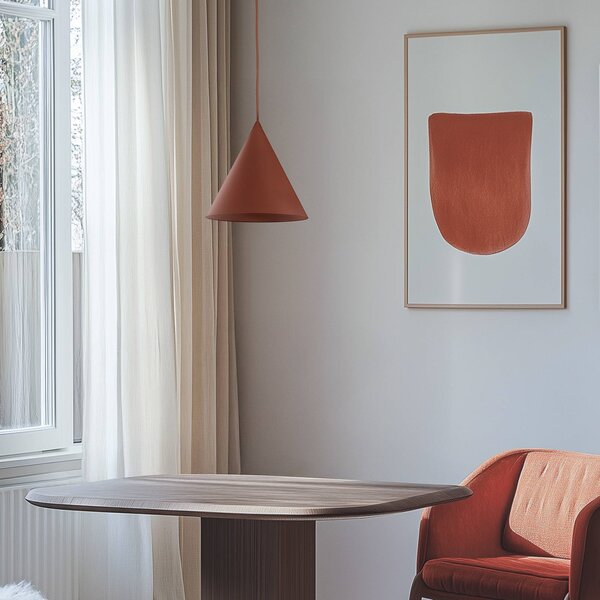 Lampa wisząca Cono TK Lighting, możliwość ściemniania, czerwony, salon / jadalnia, metal, nowoczesny