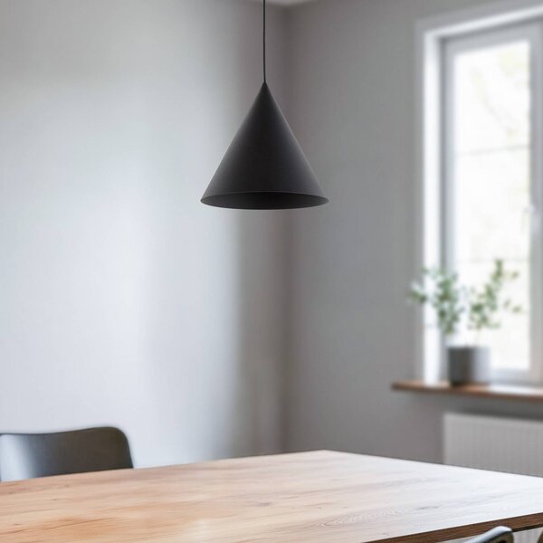 Lampa wisząca Cono TK Lighting, możliwość ściemniania, czarny, salon / jadalnia, metal, nowoczesny