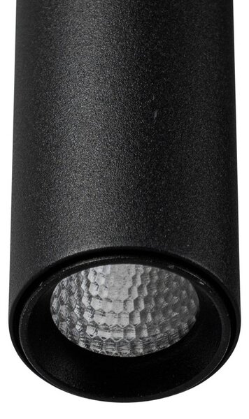 Lampa wisząca LED Lumaro, czarna, Ø3cm,aluminium,48V,ściemniana Lumaro 48V Lindby, możliwość ściemniania, czarny, salon / jadalnia, aluminium, nowoczesny