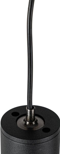 Lampa wisząca LED Lumaro, czarna, Ø3cm,aluminium,48V,ściemniana Lumaro 48V Lindby, możliwość ściemniania, czarny, salon / jadalnia, aluminium, nowoczesny