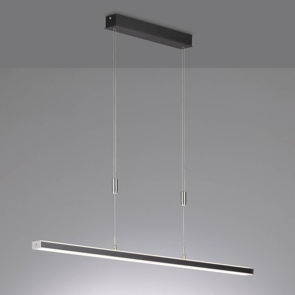FISCHER & HONSEL Lampa wisząca Vitan, możliwość ściemniania, czarny, salon / jadalnia, metal, nowoczesny