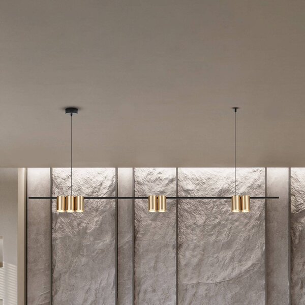 Lampa wisząca designerska Genesis Eko-Light, możliwość ściemniania, czarny, salon / jadalnia, aluminium, design