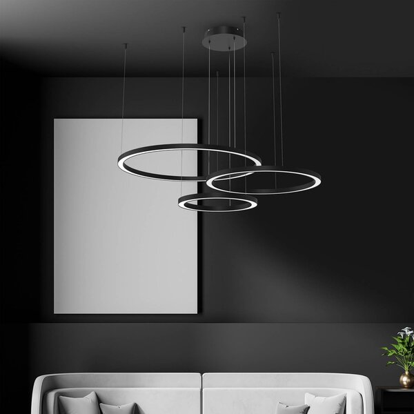 Lampa wisząca Galaxia Eko-Light, czarny, salon / jadalnia, tworzywo sztuczne, nowoczesny
