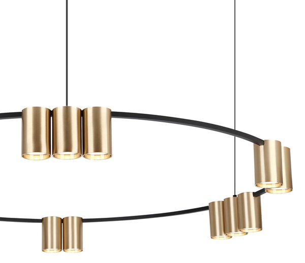 Lampa wisząca designerska Genesis Eko-Light, możliwość ściemniania, czarny, salon / jadalnia, aluminium, design