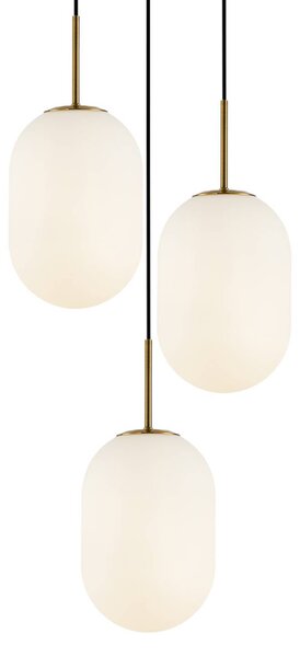 Lampa wisząca szklana Alias Eko-Light, możliwość ściemniania, biały / opal, salon / jadalnia, szkło, nowoczesny