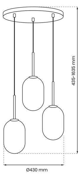 Lampa wisząca szklana Alias Eko-Light, możliwość ściemniania, biały / opal, salon / jadalnia, szkło, nowoczesny