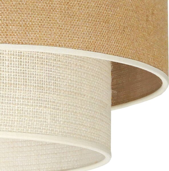 Lampa wisząca Boho Jute Euluna, możliwość ściemniania, brązowy / rdzawy, salon / jadalnia, tkanina / materiał / jedwab