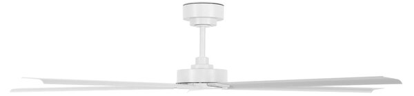 Beacon Lighting wentylator sufitowy Monza biały DC cichy Ø 152 cm IP55, biały / opal, salon / jadalnia, aluminium, nowoczesny