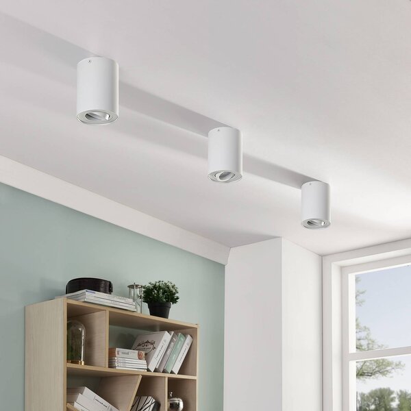 Lampa sufitowa Jolina Arcchio, możliwość ściemniania, biały / opal, przedpokój, aluminium, nowoczesny