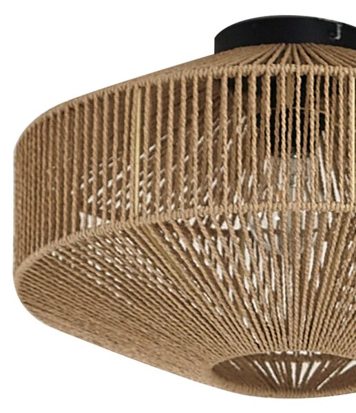 Lampa sufitowa Sorino Lindby, możliwość ściemniania, jasne drewno, salon / jadalnia, papier / lunolit / lunopal, dworkowy / rustykalny