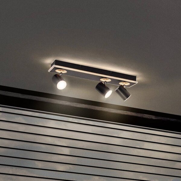 LEDVANCE Lampa sufitowa LED Mars, czarny, salon / jadalnia, metal