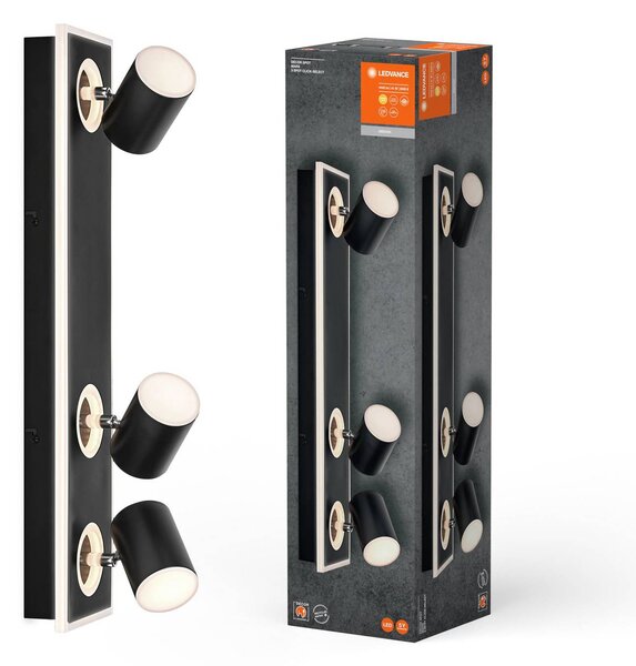 LEDVANCE Lampa sufitowa LED Mars, czarny, salon / jadalnia, metal