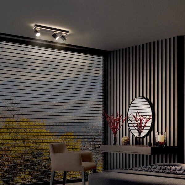 LEDVANCE Lampa sufitowa LED Mars, czarny, salon / jadalnia, metal