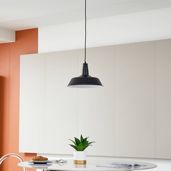 Lampa wisząca Laylan Lindby, możliwość ściemniania, czarny, salon / jadalnia, metal, nowoczesny