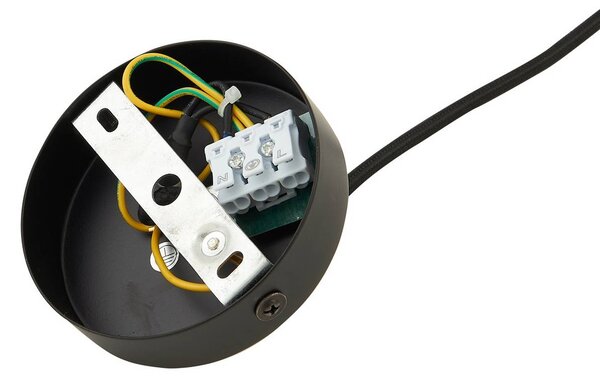 Lampa wisząca Laylan Lindby, możliwość ściemniania, czarny, salon / jadalnia, metal, nowoczesny