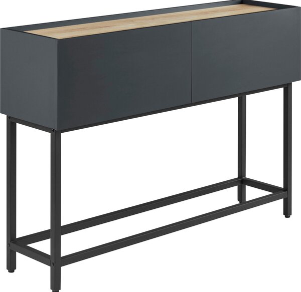 Konsola z szufladami i metalową ramą, 120 cm
