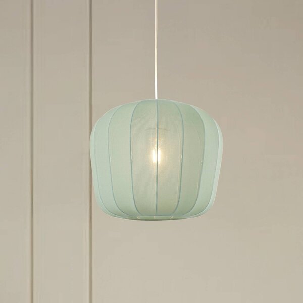Lampa wisząca Helin Lindby, możliwość ściemniania, niebieski, salon / jadalnia, tkanina / materiał / jedwab, nowoczesny