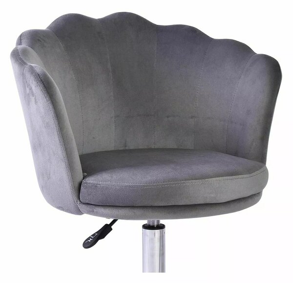 Fotel biurowy ROSE VELVET, szary