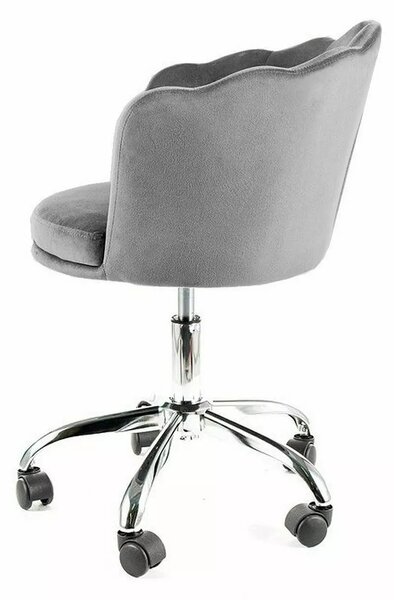 Fotel biurowy ROSE VELVET, szary