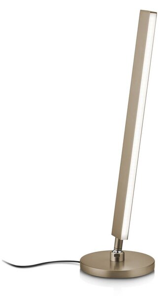 Knapstein Lampa stołowa LED Kosma, możliwość ściemniania, brązowy / mosiężny, salon / jadalnia, mosiądz, nowoczesny