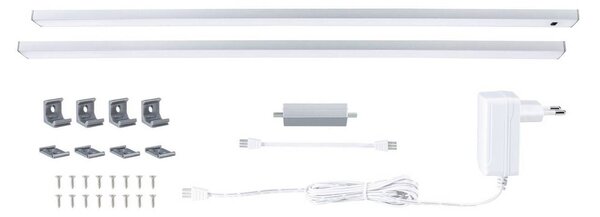 Paulmann oprawa podszafkowa Inline zestaw startowy 2 szt. chrom 55 cm 830 Inline, możliwość ściemniania, chromowy / srebrny, kuchnia, aluminium