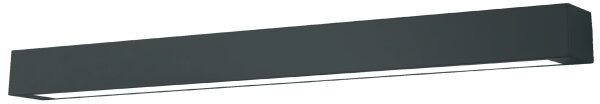 Podłużna lampa sufitowa Ibros - czarna, IP44