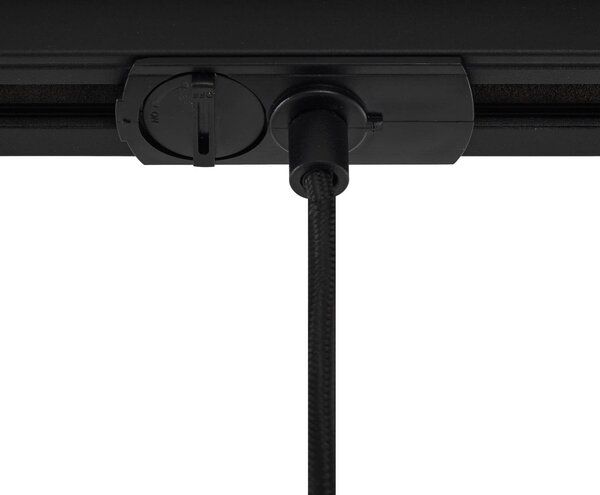 Lampa wisząca Lindby Linaro, Ø 4,6 cm, czarna, 1-fazowa, E27 Linaro Lindby, możliwość ściemniania, czarny, salon / jadalnia, aluminium, nowoczesny
