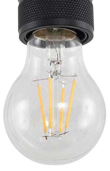 Lampa wisząca Lindby Linaro, Ø 4,6 cm, czarna, 1-fazowa, E27 Linaro Lindby, możliwość ściemniania, czarny, salon / jadalnia, aluminium, nowoczesny