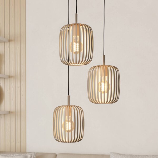 EGLO Lampa wisząca Romazzina, możliwość ściemniania, kremowy / amber, salon / jadalnia, metal, nowoczesny