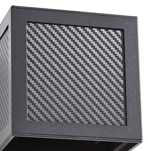 Kinkiet solarny LED PRIOS Avvin, czarny, w kształcie sześcianu, z czujnikiem Avvin, czarny, metal, nowoczesny
