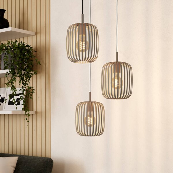 EGLO Lampa wisząca Romazzina, możliwość ściemniania, kremowy / amber, salon / jadalnia, metal, nowoczesny