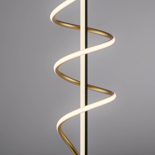 JUST LIGHT. GmbH Lampa stojąca LED Emanda, możliwość ściemniania, czarny, salon / jadalnia, metal, nowoczesny