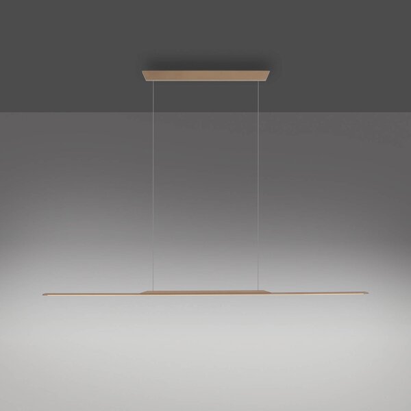 PURE Lampa wisząca Surface, możliwość ściemniania, brązowy / mosiężny, salon / jadalnia, aluminium, nowoczesny