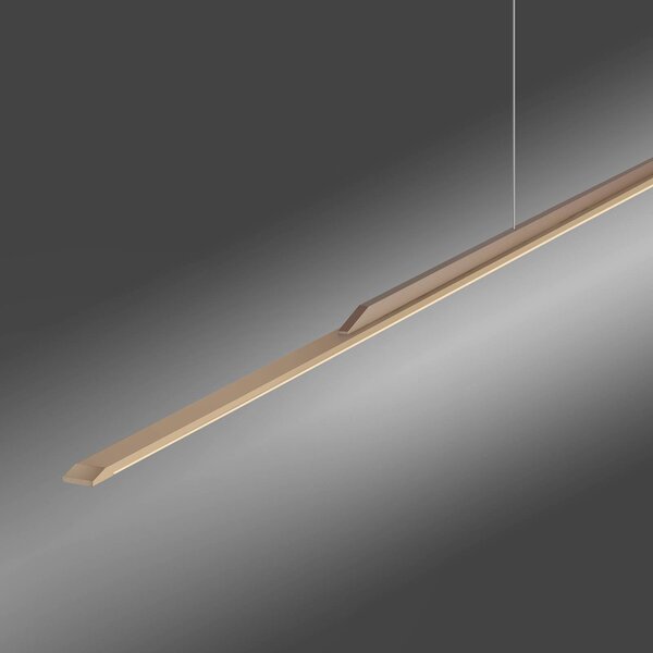 PURE Lampa wisząca Surface, możliwość ściemniania, brązowy / mosiężny, salon / jadalnia, aluminium, nowoczesny