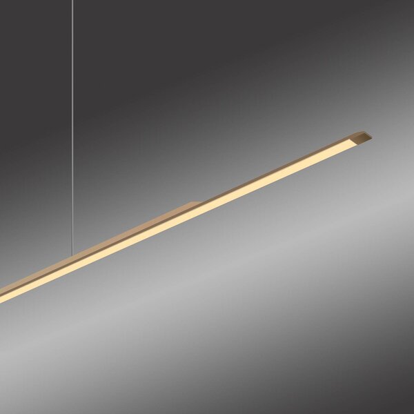 PURE Lampa wisząca Surface, możliwość ściemniania, brązowy / mosiężny, salon / jadalnia, aluminium, nowoczesny