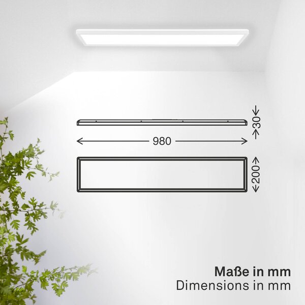 B.K. Licht Panel LED Shallow, biały / opal, biuro, tworzywo sztuczne