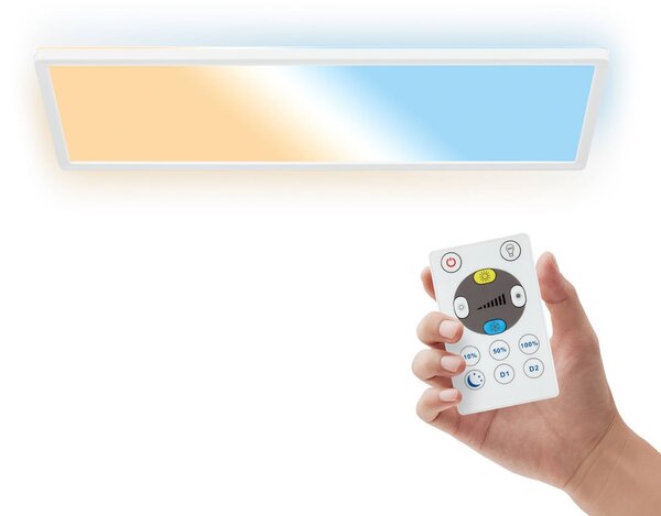 B.K. Licht Panel LED Shallow, możliwość ściemniania, biały / opal, biuro, tworzywo sztuczne