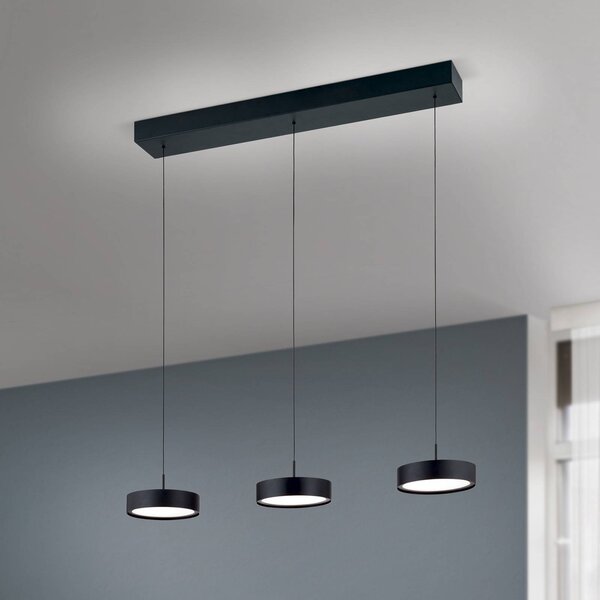 ORION Lampa wisząca Teide, możliwość ściemniania, czarny, salon / jadalnia, metal, nowoczesny