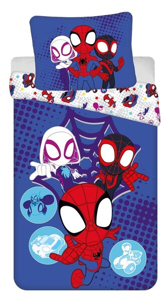 Niebieska bawełniana pościel dziecięca jednoosobowa 140x200 cm Spidey – Jerry Fabrics