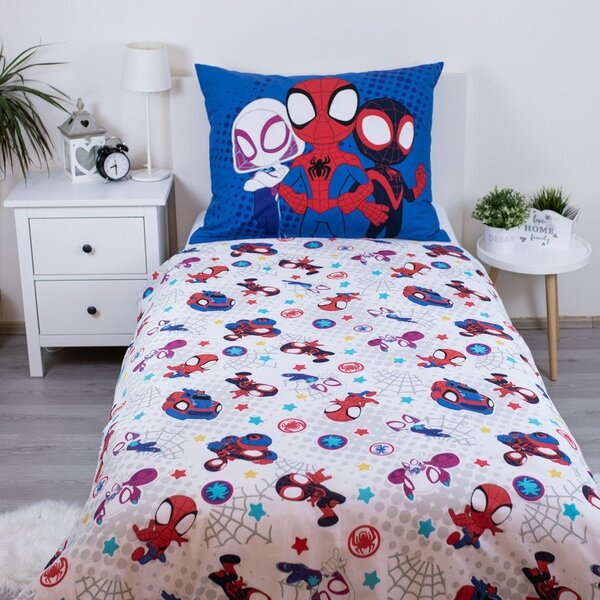 Niebieska bawełniana pościel dziecięca jednoosobowa 140x200 cm Spidey – Jerry Fabrics