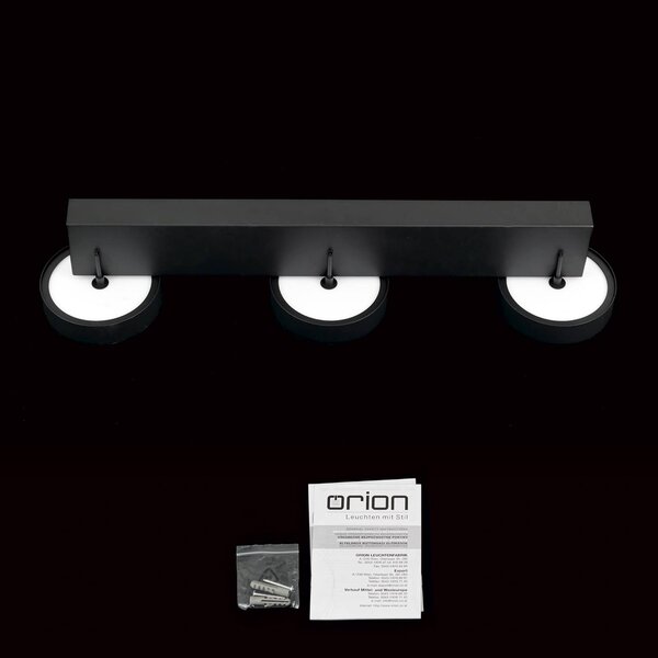 ORION Lampa wisząca Teide, możliwość ściemniania, czarny, salon / jadalnia, metal, nowoczesny
