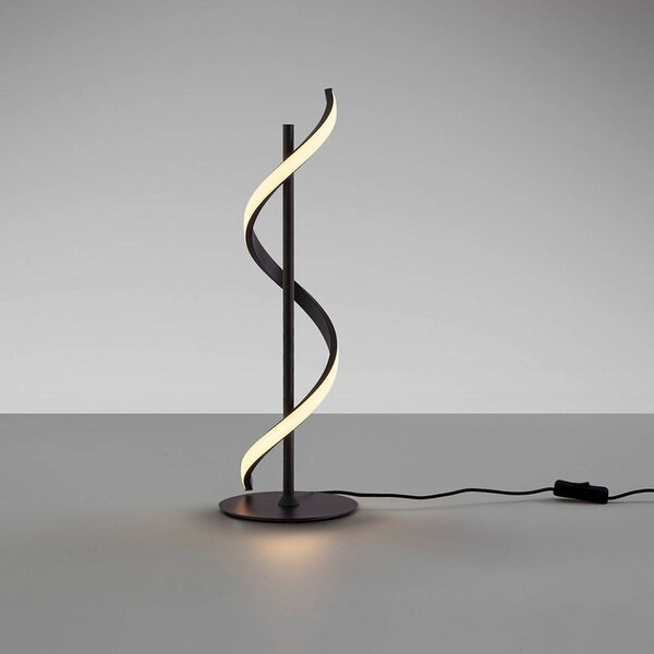 Schuller Valencia Lampa stołowa Boa, czarny, sypialnia, aluminium, nowoczesny