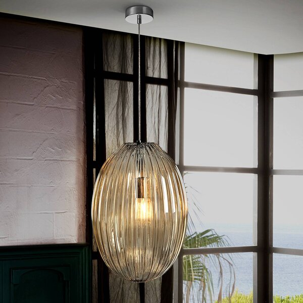 Schuller Valencia Lampa wisząca Ovila, możliwość ściemniania, chromowy / srebrny, salon / jadalnia, metal, nowoczesny