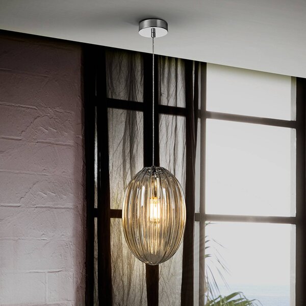 Schuller Valencia Lampa wisząca Ovila, możliwość ściemniania, chromowy / srebrny, salon / jadalnia, metal, nowoczesny